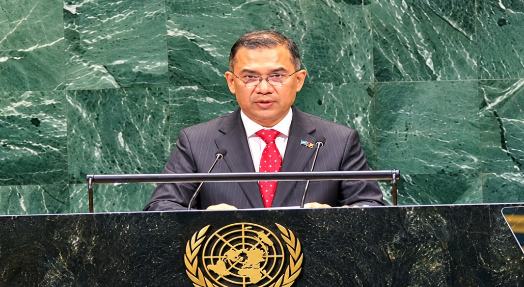 জাতিসংঘ সাধারণ পরিষদের ৮১তম অধিবেশনে ভাষণ দেন প্রধানমন্ত্রী। ছবি : বাসস