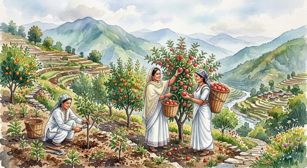 পাহাড়ে ফল চাষের প্রতীকী ছবি